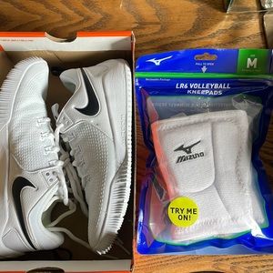 Nike volleyball shoes and kneepads